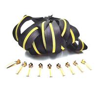 5Meters 3# Gold and Silver Tooth Zipper Roll, 10 Zipper Heads, Suitable for Clothing, Bags, DIY Sewing Accessories,500cm