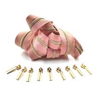 5Meters 3# Gold and Silver Tooth Zipper Roll, 10 Zipper Heads, Suitable for Clothing, Bags, DIY Sewing Accessories,500cm