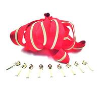 5Meters 3# Gold and Silver Tooth Zipper Roll, 10 Zipper Heads, Suitable for Clothing, Bags, DIY Sewing Accessories,500cm