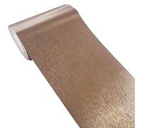 5Meters Brushed Imitation Metal Stickers Self-Adhesive Baseboard Wall Borders Door Window Decoration Stainless Steel Frame Stickers Brown