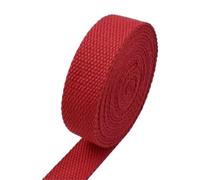 5Meters Cotton Webbing Strap 20-50mm Width Canvas Suspender Tape Decorative Sewing Supplies Craft Ribbon Material(5Red,32mm)