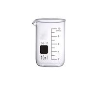5ml 10ml 25ml 50ml 100ml 150ml 200ml G3.3 Borosilicate Glass Beaker, Low Form Mesuring Cup, Heavy Wall Beakers for Chemistry Lab (10)