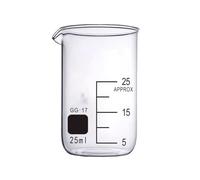 5ml 10ml 25ml 50ml 100ml 150ml 200ml G3.3 Borosilicate Glass Beaker, Low Form Mesuring Cup, Heavy Wall Beakers for Chemistry Lab (25)