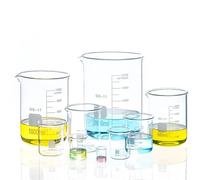 5ml 10ml 25ml 50ml 100ml 150ml 250ml Laboratory Borosilicate Glass Beaker Heat-resist Scaled Measuring Cup Laboratory Equipmen(100ml-4pcs)