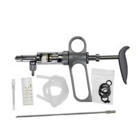 5ml 10ml Feeding Metal Continuous Syringe Vaccine Poultry Sow Sheep Pig Cattle Injection Animal Farming Tools Veterinary Metal Feeding Gun(5ml)