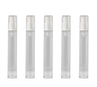 5ml 5-Pack Small Clear Spray Bottles for Perfume, Travel, Makeup, and Essential Oils, Portable Refillable Empty Plastic Bottles with Leak-Proof Cap