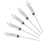 5ml/CC Luer Lock injection Syringe with needle for Scientific Labs and Industrial Dispensing, Fountain Pen Refill,Ink,Glue Application,Liquid Dispensing and Measuring, Pet Food Feeding,Refilling Ink