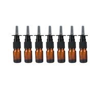 5ml Empty Amber Glass Refillable Portable Nasal Spray Bottles with Press Spray Head Fine Mist Sprayers Makeup Water Travel Containers (10Pcs)
