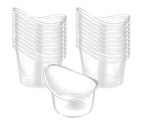 5ml Eye Wash Cup Single Use, Saline Eye Wash Pods for Dry Eyes, Plastic Measuring Cup Eyeball Washer Kit for Flushing Dust Makeup, Irritant Relaxing, Home Travel Use (Transparent,50pcs)