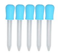 5ml Liquid Droppers, 5pcs 120mm/4.7in Silicone Liquid Transfer Tool Pipettes Graduated Measuring Dropper for DIY Resin Mold Craft Jewelry Making (Blue)