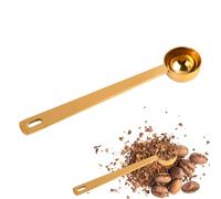 5ml Measuring Spoon for Powder Gold Stainless Steel Collagen Supplements Scoop Long Handle Tablespoon Scoop for Coffee, Protein Powder, Milk Powder, Loose Tea, Sugar, Flour