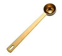 5ml Measuring Spoon for Powder Gold Stainless Steel Collagen Supplements Scoop Long Handle Tablespoon Scoop for Coffee, Protein Powder, Milk Powder, Loose Tea, Sugar, Flour