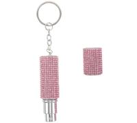 5ml Pink Perfume Atomizer Keychain, Refillable Rhinestone Bottle for Women | Portable Metal Container for Essential Oils, Handbags or Backpacks, Suitable for Office and On-the-go Touch-ups