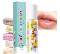 5ml Roll on Lip Oil,Macarons Liquid Lipstick,Hydrating Lip Oil,Clear Lip Gloss,Transparent Moisturizing No-Sticky Lip Gloss, Crystal Jelly Liquid Lipstick Long Lasting Lip Care for Women & Girl