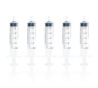 5ml Syringe, 5Pcs 5ml No Needle Plastic Syringes Reusable Colostrum Syringe With Caps Sterile Syringes for Scientific Labs, Glue Applicator, Feeding Pets and Watering Refilling, , Individually Sealed
