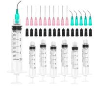 5ml Syringe Set, 15pcs Plastic Syringes Luer Lock Tip Colostrum Syringes, 18g 20g Blunt (15pcs), 5ml Syringe for Industrial, Laboratory, Plant Watering