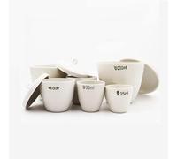 5ml to 300ml Porcelain crucible lab 1/2/5/10pcs ceramic crucible with lid for school labratory experiment (Size : 100ml 5pcs)