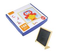 5ml Wooden Pattern Puzzle With 188/248pcs Tangram Puzzles Tangram Educational Geometric Shapes Puzzle (A, One Size)