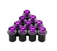 5mm 10PCS Motorcycle Windscreen Windshield Bolts Screws Nut Fastener For Suzuki For GSXR 600 750 1000 K1 K2 For K3 with Washers(10 pcs Violet)