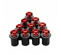 5mm 10PCS Motorcycle Windscreen Windshield Bolts Screws Nut Fastener For Suzuki For GSXR 600 750 1000 K1 K2 For K3 with Washers(10 pcs Red)