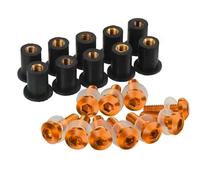 5mm 10PCS Windscreen Windshield Bolts Screws Nut For Ducati For Panigale V2 V4 For Streetfighter V2 Fastener Tool(Orange)