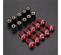 5MM 10PCS Windshield Screw Rubber Nuts Fairing Bolts Kit For Ninja 250 300 650 H2R 250R For ZX6R ER6N Accessories(Rosso)