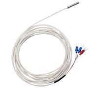 5mm*30mm PT100 Temperature sensor Type K J Small Probe Thermocouple 1m 2m 3meter 4m 5m Braided Shielded Wire Temp Sensor(PT100 Type 4m)