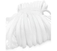 [5mm, 50m]Flat Elastic Band, SlickMart Braided Stretch Strap Cord Roll Heavy Stretch Elastic Band Round Ear Tie Earloop Strap for Sewing DIY Arts Crafting