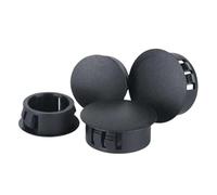 5mm-60mm 20mm 24mm 25mm 45mm Nylon Plastic Round Snap Flush Panel Hole Plugs Pipe Insert End Caps Covers Plug(Black,10PCS_M28)