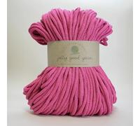 5mm Braided Macrame Cord Rope by Jolly Good Yarn, Soft Recycled Cotton, 100m (500g), Wall & Plant Hangers, Textile Jewellery, Decorations (Colyton Pink)