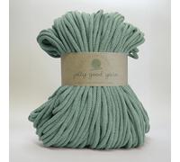 5mm Braided Macrame Cord Rope by Jolly Good Yarn, Soft Recycled Cotton, 100m (500g), Wall & Plant Hangers, Textile Jewellery, Decorations (Sidmouth Sea Green)