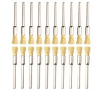 5mm Brass Polishing Brushes Set of 20 for Power Drill, for Metalworking Tasks