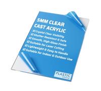 5mm Clear Acrylic Sheet, Perspex Panel, High-Gloss, Ideal for Laser Cutting, Greenhouse, Sheds, DIY and Crafts, Multiple Sizes Available Cast Acrylic (1, A3 (29.7cm x 42cm))