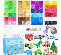 5mm Fuse Beads Kit -72 Colors Craft Set for Kid.Fuse Beads Set with Pegboards, Ironing Papers and Accessories,Fuse Beads 4 Boxes, DIY Art Crafts Decoration Christmas Birthday Gift for Girls