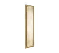 5mm Heavy Duty Solid Cast Brass Georgian Finger Plate Door Push Plate 285x 67mm (Polished Brass)