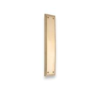 5mm Heavy Duty Solid Cast Brass Georgian Finger Plate Door Push Plate 285x 67mm (Satin Brass)