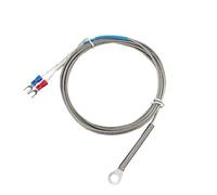 5mm Hole Washer K/E Type Thermocouple Temperature Sensor Probe 1/2/3/4/5M Cable 1Pcs(E Type 4M)