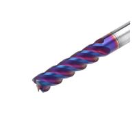 (5mm) L75mm D4/5/6/8/10mm HRC60 4 Flutes Blue NACO Coated Tungsten Carbide Milling Cutter CNC Tool