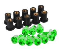 5MM Nuts Windscreen Fairing Cowl Windshield Screws Bolts Kit For Ninja For ZZR600 650 650R ER-6f ER-6n EX-6 For ZX-7/7R(Green)