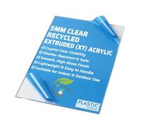 5mm Recycled Clear Acrylic Sheet, Eco-Friendly Perspex Panel, High-Gloss, Ideal for Framing, Greenhouse, Sheds, DIY and Crafts, Multiple Sizes Available Extruded Acrylic (1, A5 (14.8cm x 21cm))