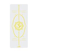 5mm Rubber Yoga Mat With PU Surface, Body Alignment Lines & Custom Logo, Non-Slip Fitness Mat For Gym/Home Use(H)