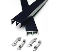 5mm s Sliding Door Track Kit, Aluminum Double Channel Rail Roller for Cabinet Wardrobe 1set(90cm)