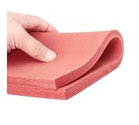 5mm Silicone Foam Sponge Plate Sheet Slab Heat Resist Insulation Gasket Blanket, for Hot Stamping Machine Max 260-280 ℃ Red(380x380mm)