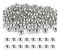 5mm Silver Dome Studs, Round Dome Head Spike Punk Studs Leather Rivets for Embellishment Purses, Handbag, Leather Jacket, Clothing Decoration, DIY Crafts, 500pcs