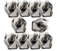 5mm Simplex Wire Rope Clips - A4 316 Marine Grade Stainless Steel Single Bolt Cable Clamps for Boat Rigging, Yacht, Sailing & Outdoor Wire Rope Loop Fastening (Pack of 10)