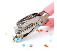 5mm Star Hole Punch, Professional Craft Tool with Comfort Rubber Handle for Scrapbooking, Card Making, Clothing Tags & DIY Projects, Pink