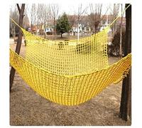5mm Thick Climbing Cargo Net - Double Layer Playground Safety Net for Treehouse Accessories, 5cm Mesh, Durable Yellow Rope Net, 2x2m for Kids Outdoor Play