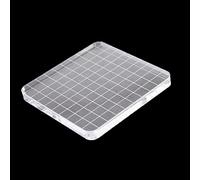 5mm Thick Stamp Blocks Acrylic Clear Stamping Blocks Tools with Grid Lines for Scrapbooking Crafts Making (Square 10cm-B)