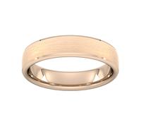 5mm Traditional Court Heavy Polished Chamfered Edges With Matt Centre Wedding Ring In 18 Carat Rose Gold - Ring Size P