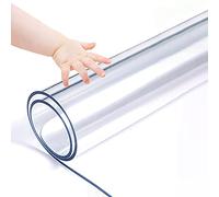5mm Waterproof Transparent PVC Table Cover Soft Glass Tablecloth for Office Dining and Sofa Easy Clean Table Protector for Home & Work Use